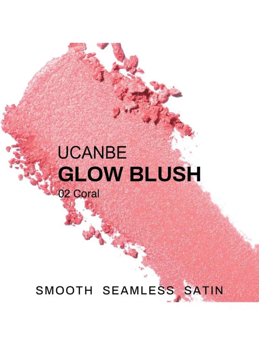 Glow Blush Palette - Seamless Blendable Powder for Natural Radiant Cheeks, Coral